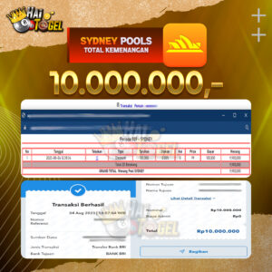 Read more about the article BUKTI PEMBAYARAN HAITOGEL TOGEL SYDNEY RP. 10.000.000