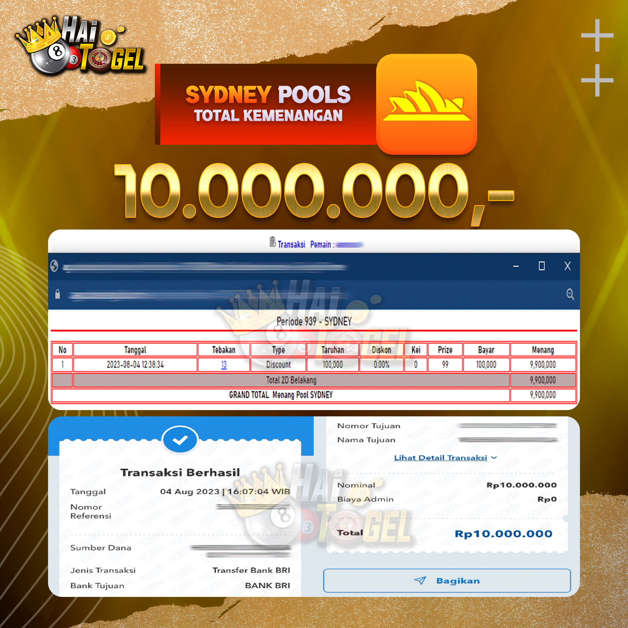 You are currently viewing BUKTI PEMBAYARAN HAITOGEL TOGEL SYDNEY RP. 10.000.000