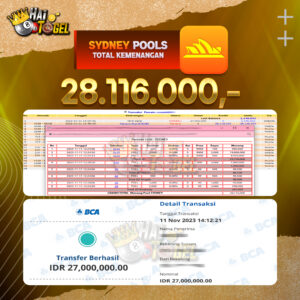 Read more about the article BUKTI PEMBAYARAN HAITOGEL TOGEL SYDNEY RP. 28.116.000