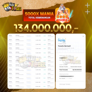 Read more about the article BUKTI JACKPOT HAITOGEL SLOT : SLOT 5000X MANIA RP. 134.000.000
