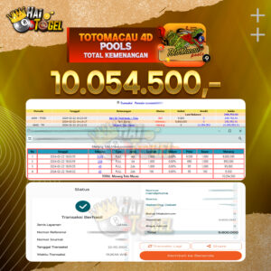 Read more about the article BUKTI JACKPOT HAITOGEL PASARAN TOTOMACAU4D RP. 10.054.500