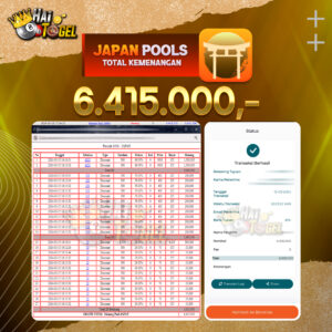 Read more about the article BUKTI TOGEL HAITOGEL JP JAPAN : RP. 6.415.000