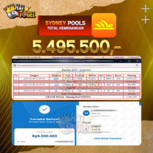 Read more about the article BUKTI PEMBAYARAN HAITOGEL TOGEL SYDNEY RP. 5.495.500
