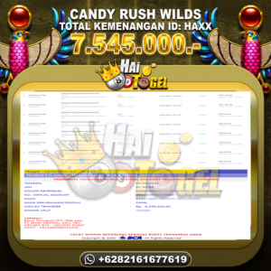 Read more about the article KEMENANGAN HAITOGEL JP BUKTI : CANDY RUSH WILDS RP. 7.545.000