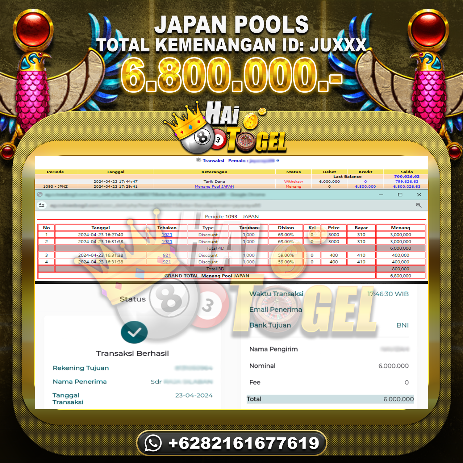 You are currently viewing BUKTI TOGEL HAITOGEL JP JAPAN : RP. 6.800.000