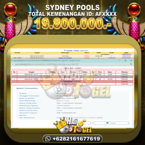 Read more about the article BUKTI PEMBAYARAN HAITOGEL TOGEL SYDNEY RP. 19.800.000