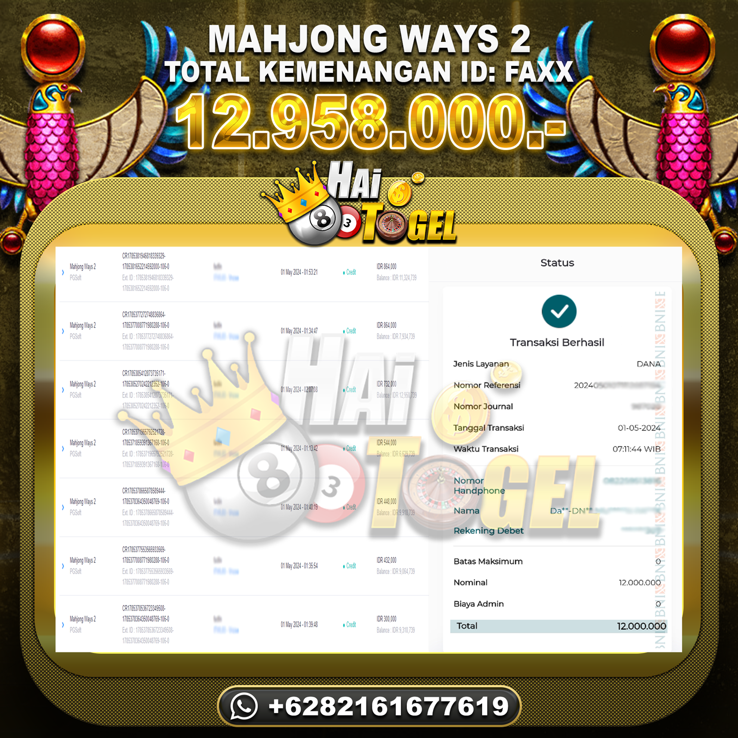 You are currently viewing BUKTI JP SLOT HAITOGEL MAHJONG WAYS 2 RP. 12.958.000