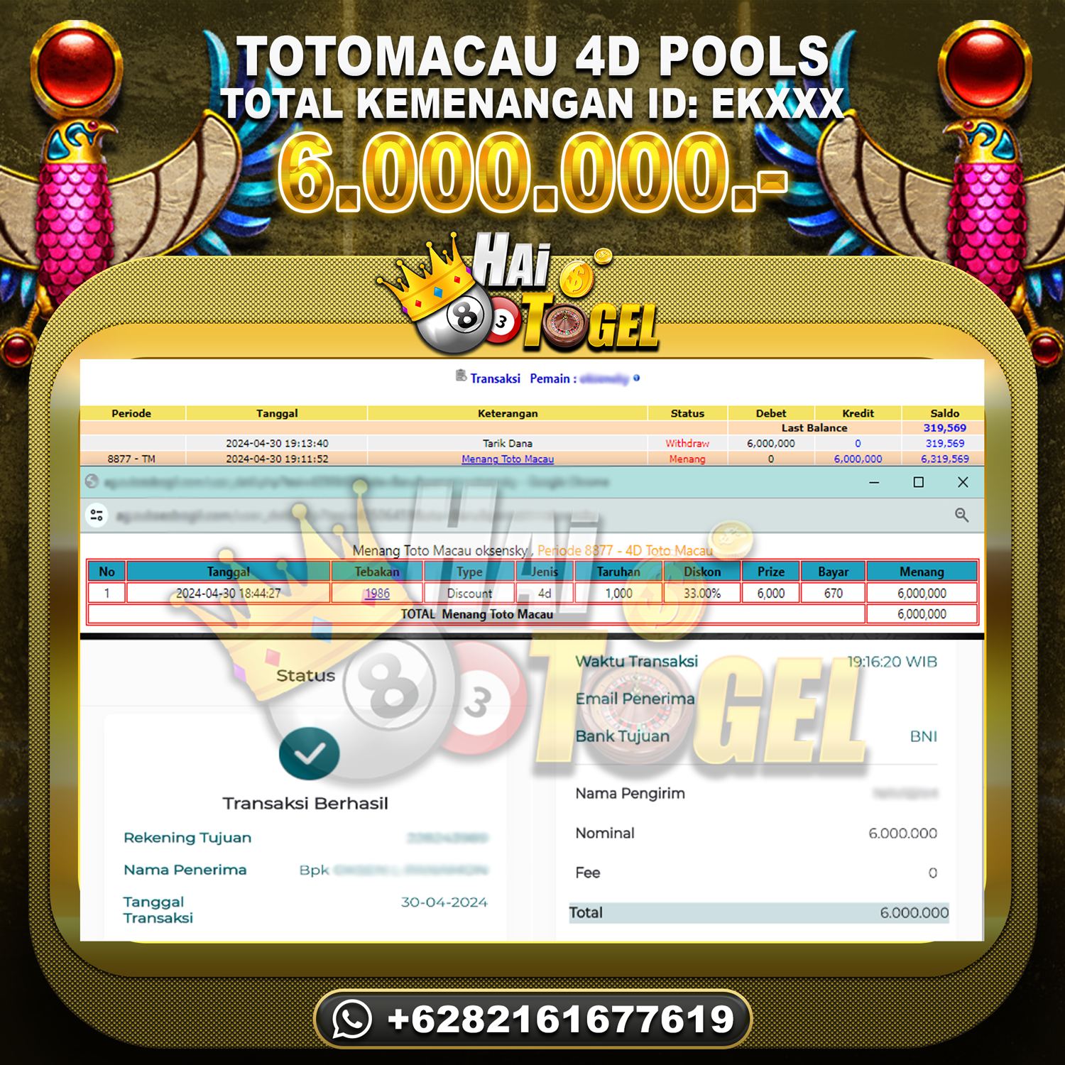 Read more about the article TOGEL HAITOGEL BUKTI JP PASARAN TOTOMACAU4D RP. 6.000.000