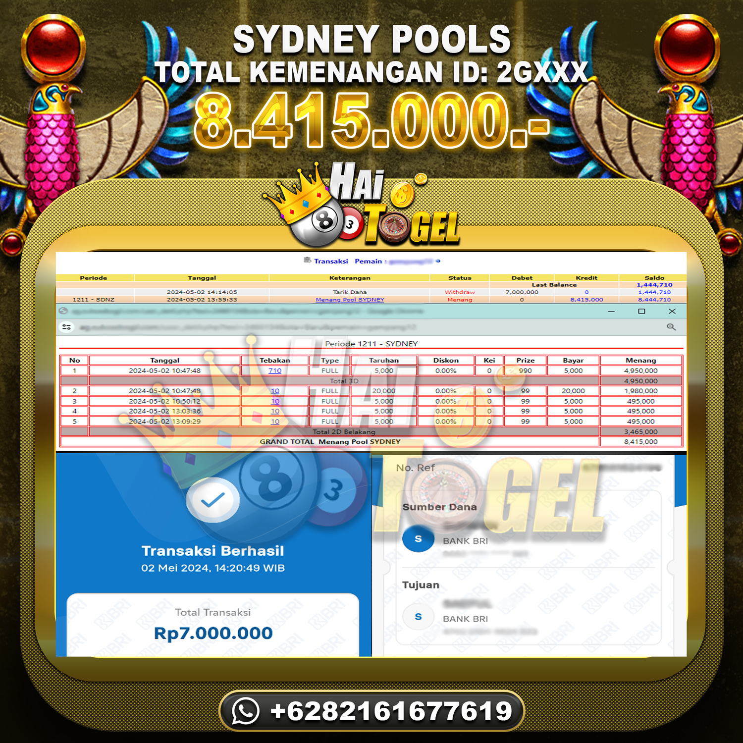 You are currently viewing BUKTI PEMBAYARAN HAITOGEL TOGEL SYDNEY RP. 8.415.000
