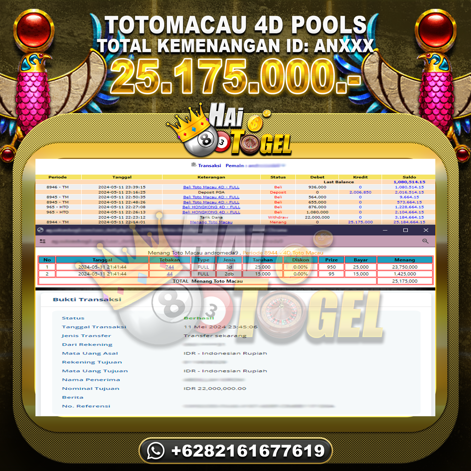 Read more about the article TOGEL HAITOGEL BUKTI JP PASARAN TOTOMACAU4D RP. 25.175.000