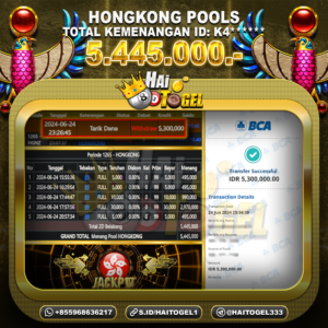 Read more about the article PEMBAYARAN JACKPOT BUKTI HAITOGEL : HONGKONG SEBESAR : RP. 5.445.000