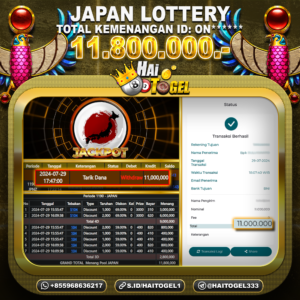 Read more about the article BUKTI TOGEL HAITOGEL JP JAPAN : RP. 11.800.000