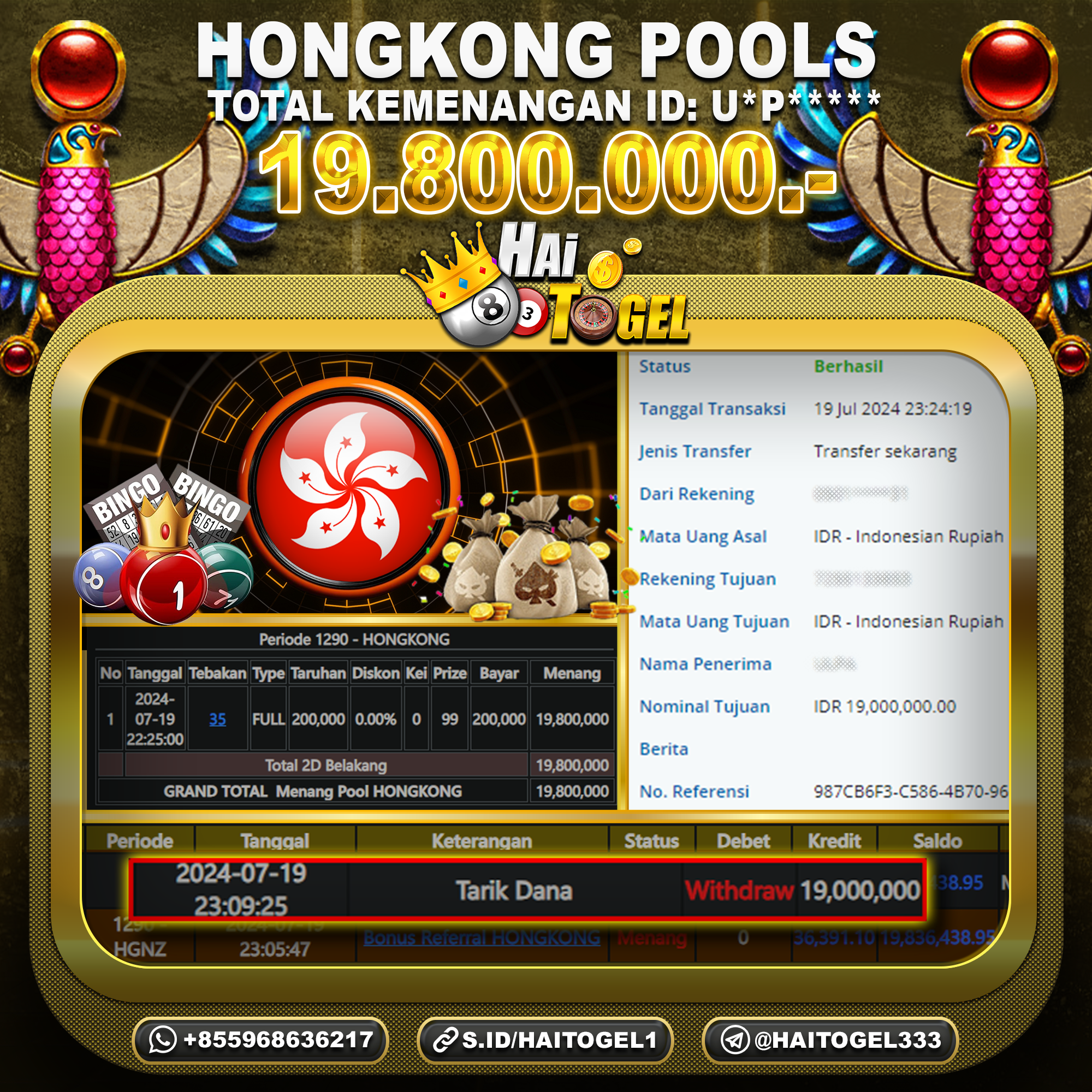 You are currently viewing PEMBAYARAN JACKPOT BUKTI HAITOGEL : HONGKONG SEBESAR : RP. 19.800.000